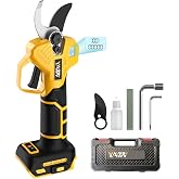 Brushless Electric Pruning Shears for DeWalt 20V Battery, Portable Cordless Pruning Shears with LCD Display＆SK5 Blades, Adjustable Cutting Diameter 0.8-1.2 Inch for Gardening Tree Pruning(NO Battery)