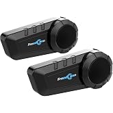 FreedConn KY PRO Motorcycle Bluetooth Headset, 6-Way Group Intercom, 2Pack | 6-rider 1200m Range, Music Sharing, FM Radio, CVC Noise Cancellation, IP65 Waterproof, Voice Assistant
