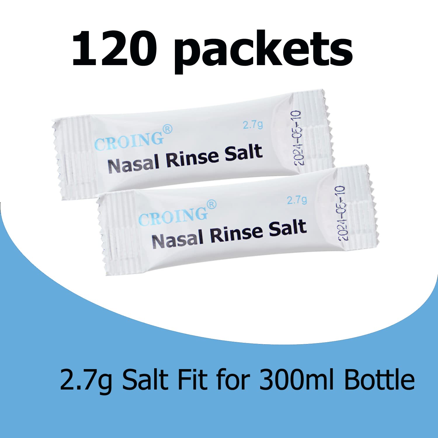 𝙉𝙖𝙨𝙖𝙡 𝙄𝙧𝙧𝙞𝙜𝙖𝙩𝙞𝙤𝙣 Nasal Rinse Kit (120 Salt Packs)