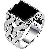 Genuine Solid 925 Sterling Silver, Cuban Link Braided Men's Ring