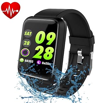 Fitness Actividad trackers IP67 Impermeable Natación Podómetro HR ...