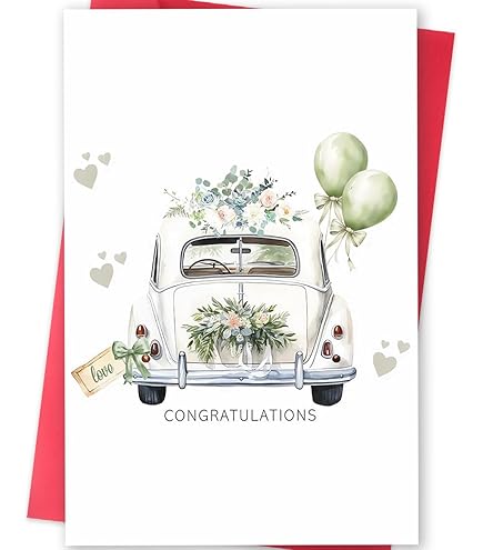 thumbnail image 2 of Wedding Card For Couple - Mr And Mrs Walking In Field Just Married Greeting Card 2 of 11