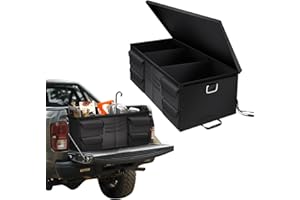 Mixsuper Truck Bed Organizer Fits Any Truck Size, Heavy Duty Truck Bed Storage With Straps For Groceries, Adjustable Trunk Organizer For Suv For Pickup, Convenient Accessories For Installation