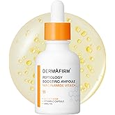 DERMAFIRM Peptology Niacinamide Vitamin C Ampoule - GLASS SKIN with 15% Niacinamide Brightening Ampoule with Glutathione for Dark Spot Correction & Radiance Boost - Korean Skincare 30ml
