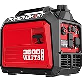 PowerSmart 3600W Portable Inverter Generator, Whisper Quiet Generator for Home Use, RV Ready, Camping, Gas Powered, Lightweig