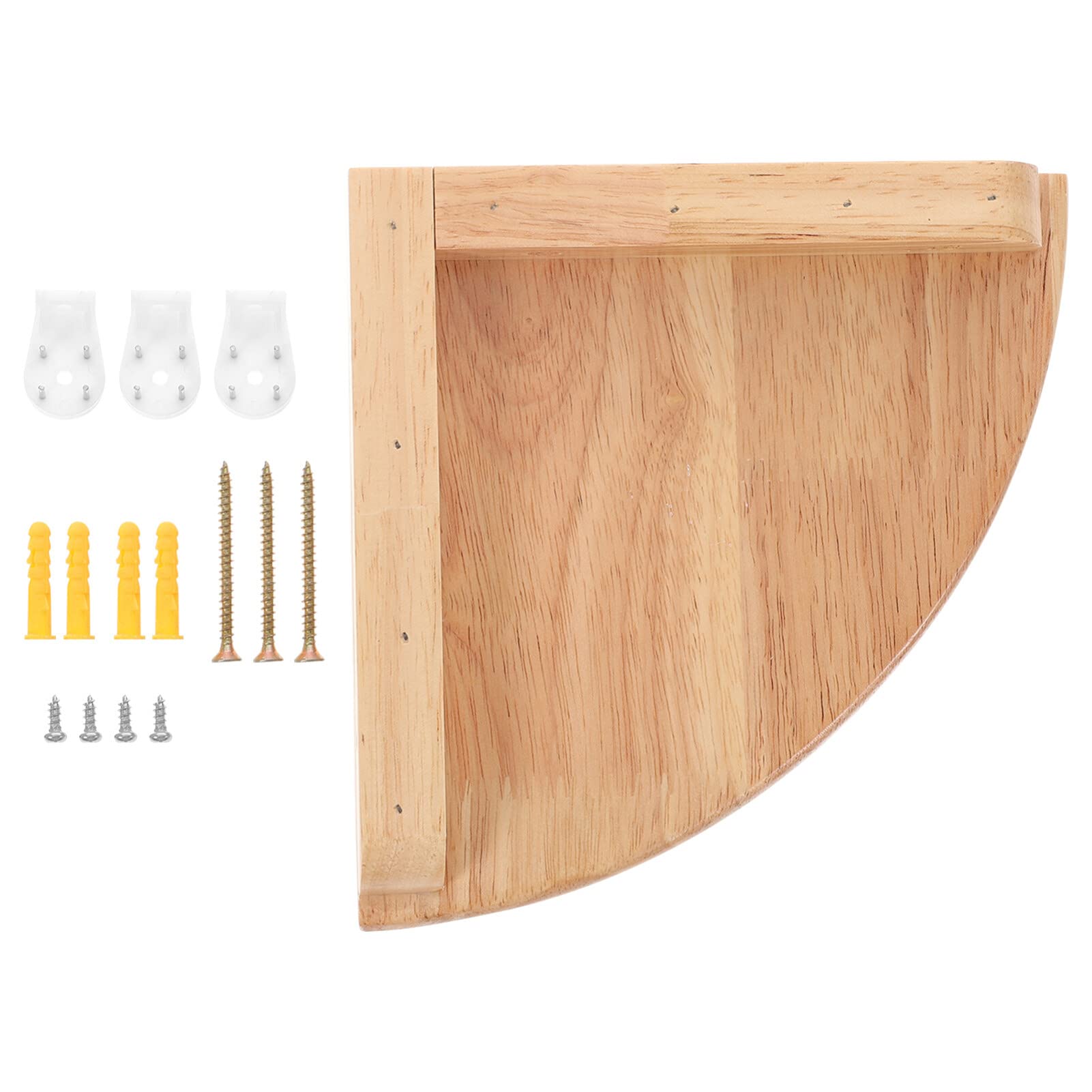 Garneck Floating Wall Shelf Display Stand with Rounded Edges for Bedroom, Kitchen, Office, Living Room, Bathroom, Oak Shelves, 18 cm