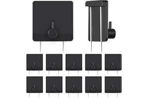 Lounsweer 4 Pcs Cubicle Hooks for Fabric Walls Cubicle Clips Fabric Panel Wall Coat Hooks Stainless Steel Picture Hangers for 50 Lbs Home Office Room Board Hanging Supply, Black