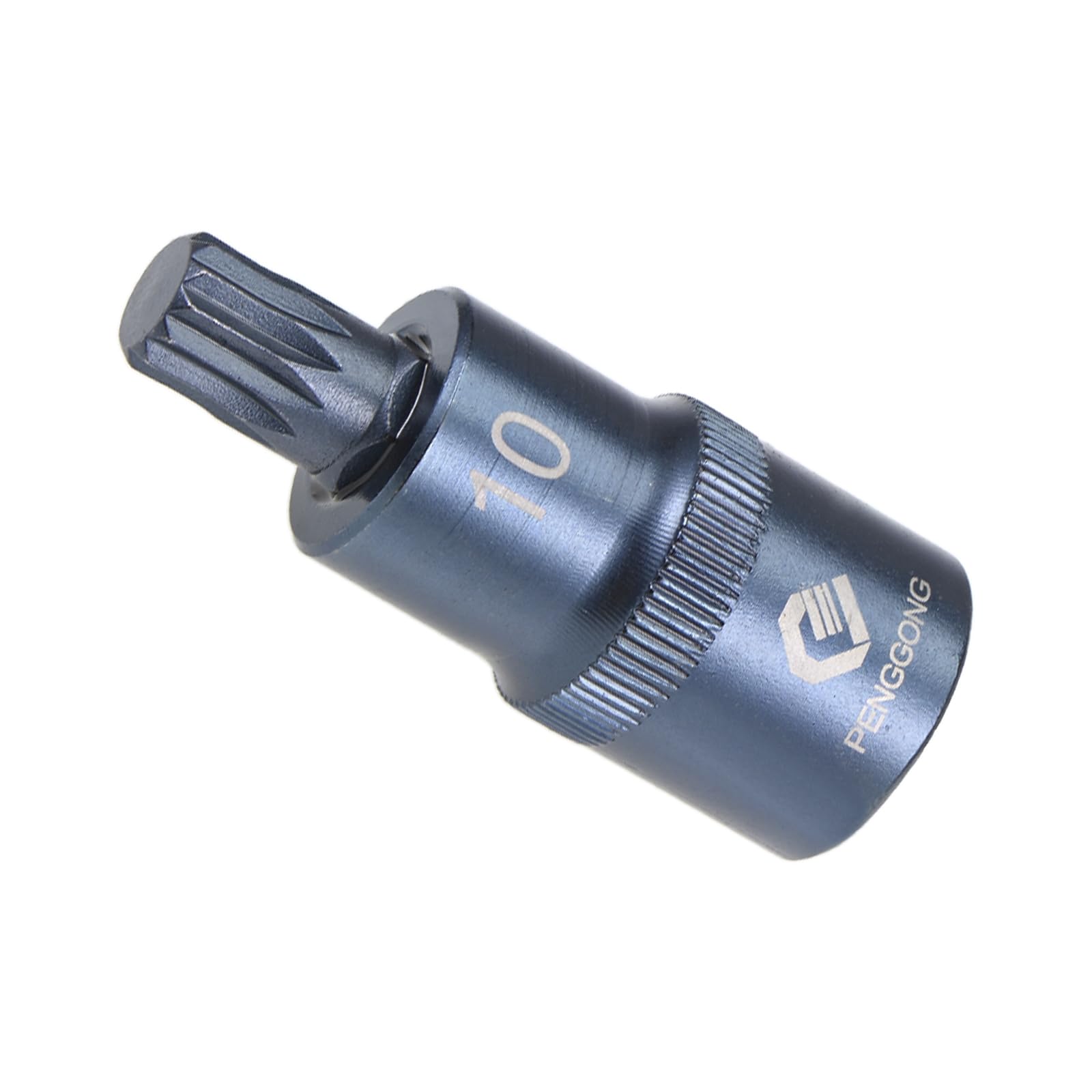 CoCud Triple Square Spline Bit Socket, M10 Bit 1/2" Drive 2" Length, Star S2 Alloy Steel Cr-V Socket Blue - (Applications: for Fastener Application)