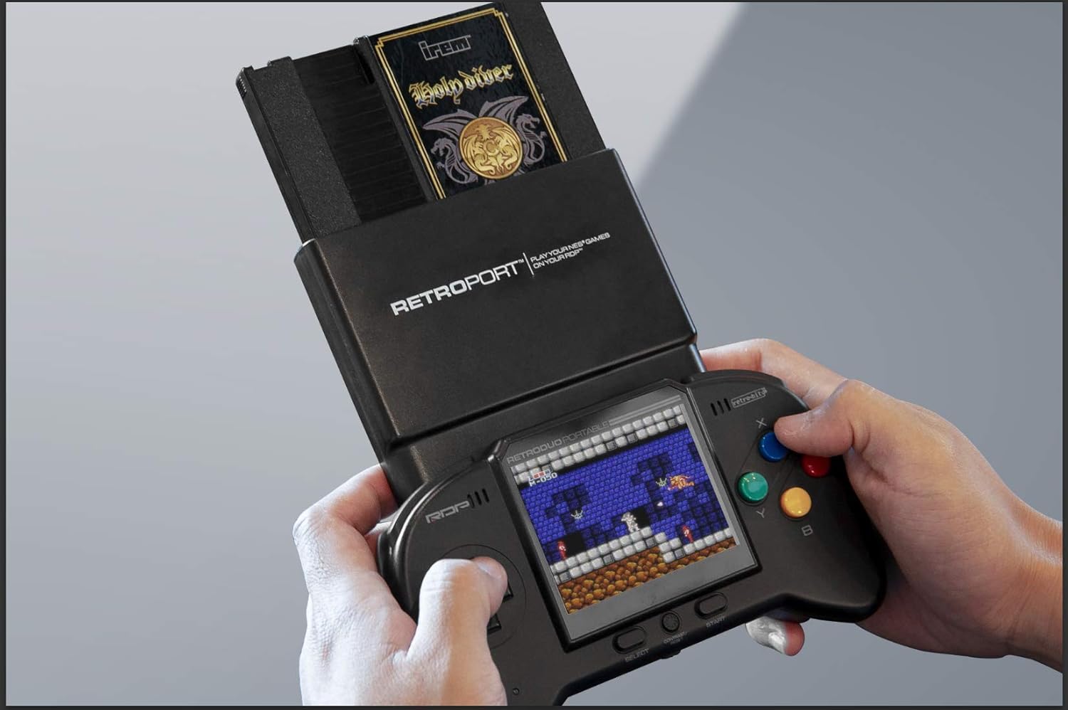 Retro-Bit RDP 2 in 1 Portable Handheld Console System - for NES and SNES Games - Black: Video Games