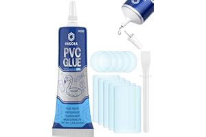 INSOIA Pool Liner Patch, Air Mattress Repair Kit 60 ML – Waterproof Vinyl Repair Patch Kit for Inflatables, Swimming Ring, Tent, Bounce House, Inflatable Toys, Hot Tub, PVC Boat, Raft, Kayak