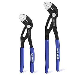 WORKPRO 7" & 10" Groove Joint Pliers Set, Upgraded