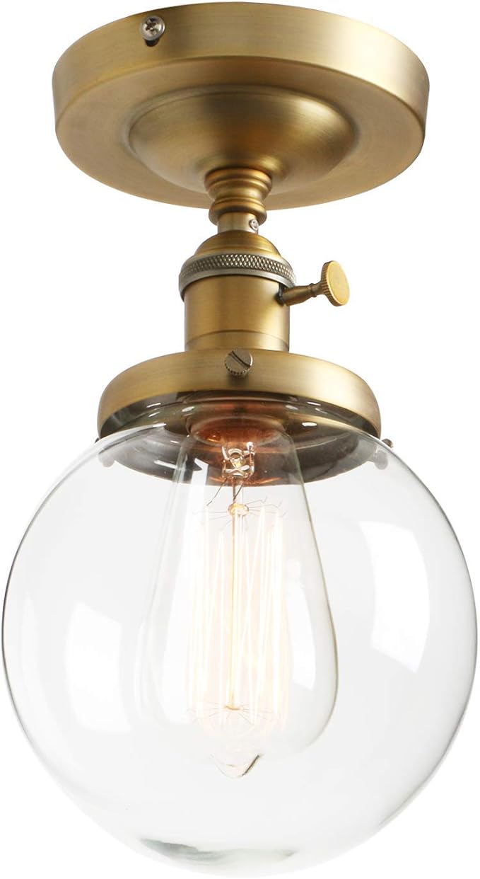 GYC Vintage Deckenleuchte mit Schalter, Moderne Unterputz-Deckenleuchte