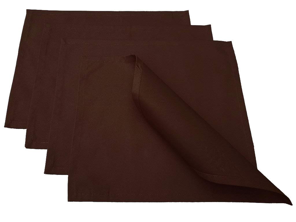 Lemos Home Place Mats Set of 4 Made from 100% Cotton Collection Concept, Choice of Colours and Sizes (Place Mats Set of 4-46 x 36 cm, Chocolate)