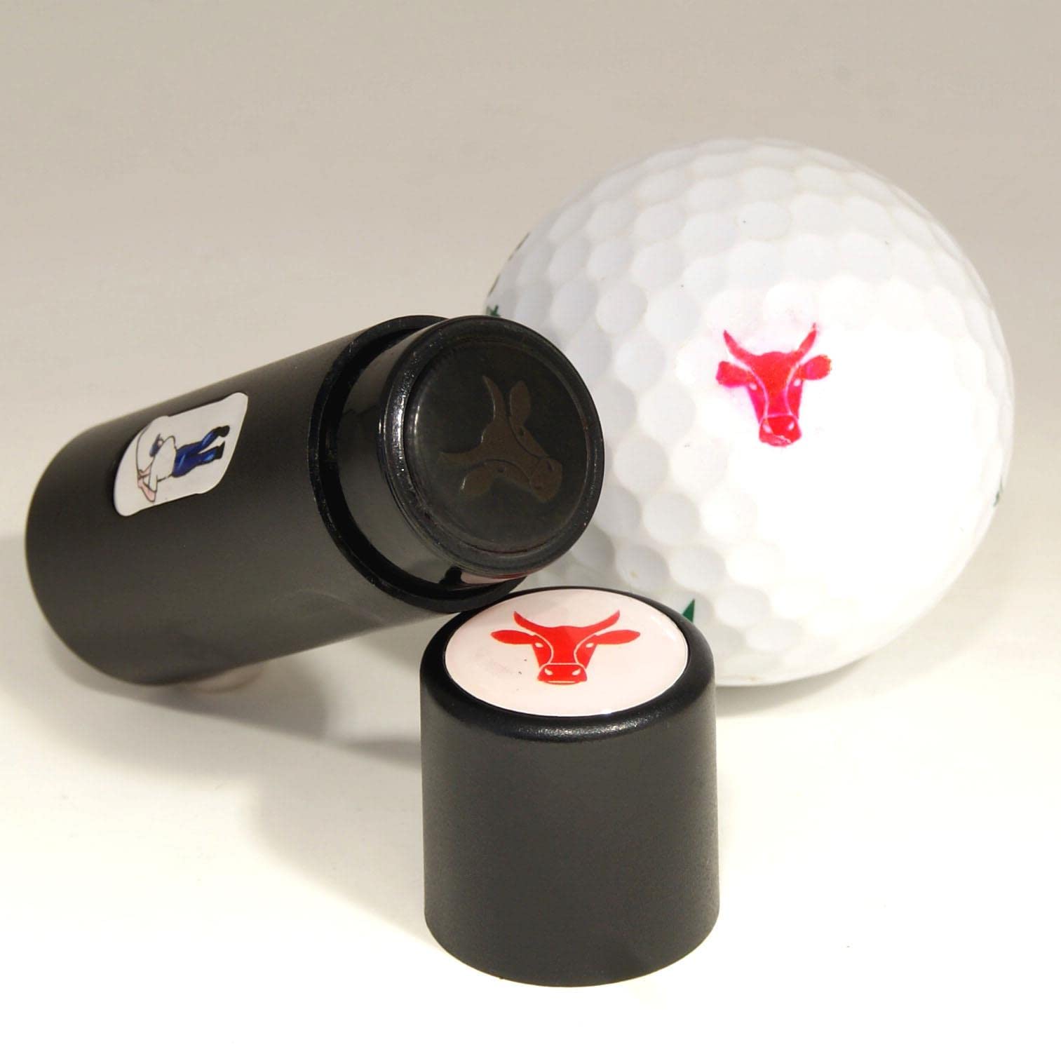 D B Spares Red Raging Bull Golf Ball Stamper Stamp Marker Personalize your Golf Balls