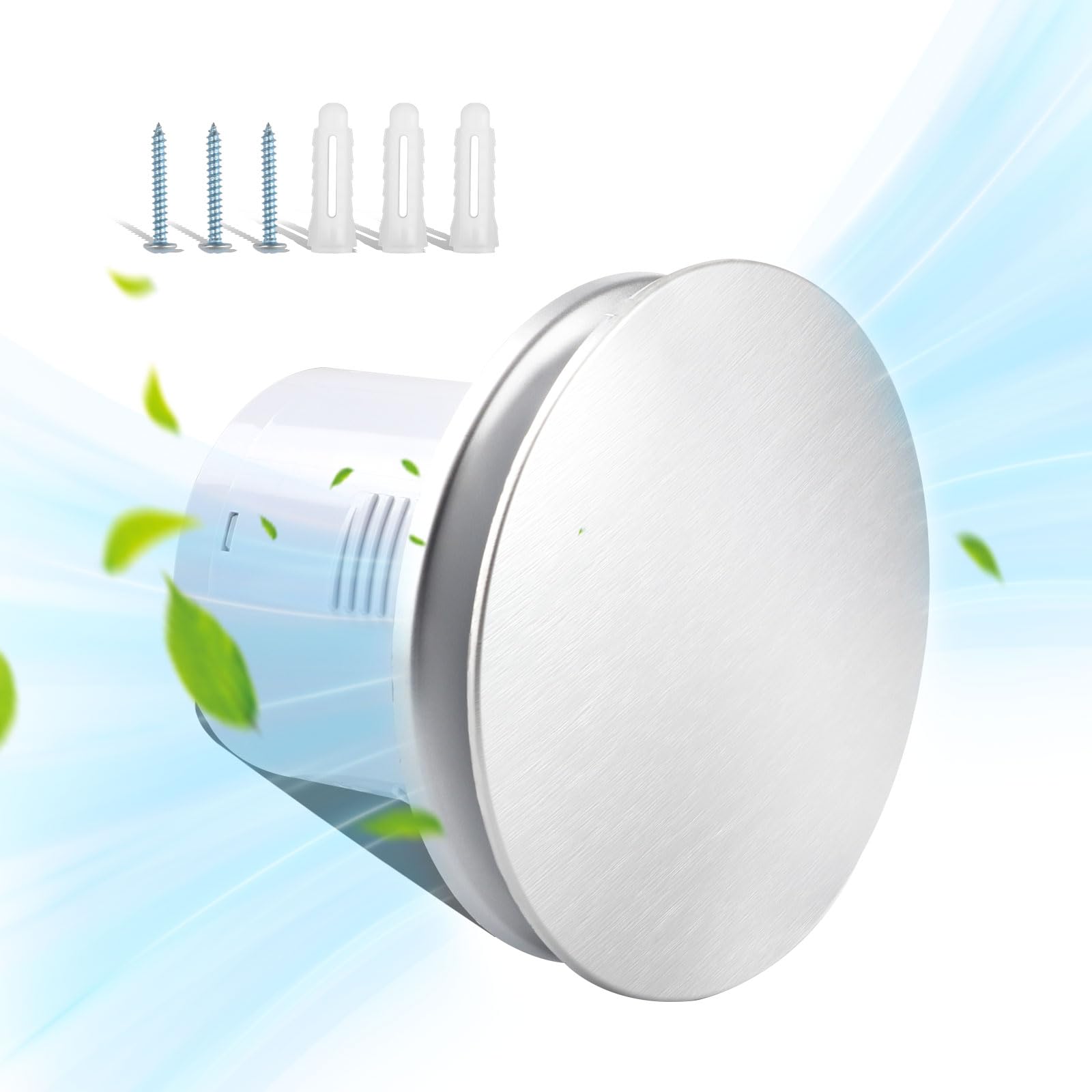 100mm/4inch Extractor Fan, Bathroom Extractor Fan Silent Exhaust Fan Ventilation Through-wall/Ceiling Extraction Fan Energy-Efficient Ventilation Fan Ipx4 Waterproof for Bathroom Shower Toilet Attic