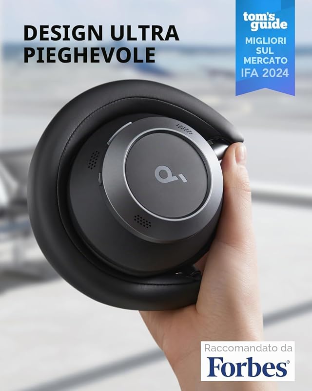 Space One Pro di Anker, Cuffie Bluetooth Over Ear, ANC Adattiva