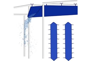 Rainmae 2 Pack Heavy Duty Rain Gutter for Pop Up Canopy, Upgraded Oxford Rain Gutter for 10ft Canopy Tents, Replacement Accessory for Summer Outdoor Events, Easy Drainage Blue