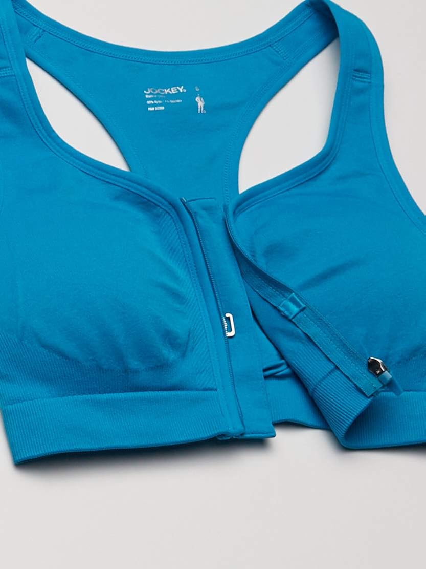 Jockey Womens Zip Front Seam Free Bra Sports Bras Sports & Outdoors