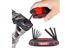 FUNTRESS Archery Allen Wrench Tool 9 in 1 Universal Multi Wrench Foldable Inch Repairing Tool Multi Wrench Tool for Archery A