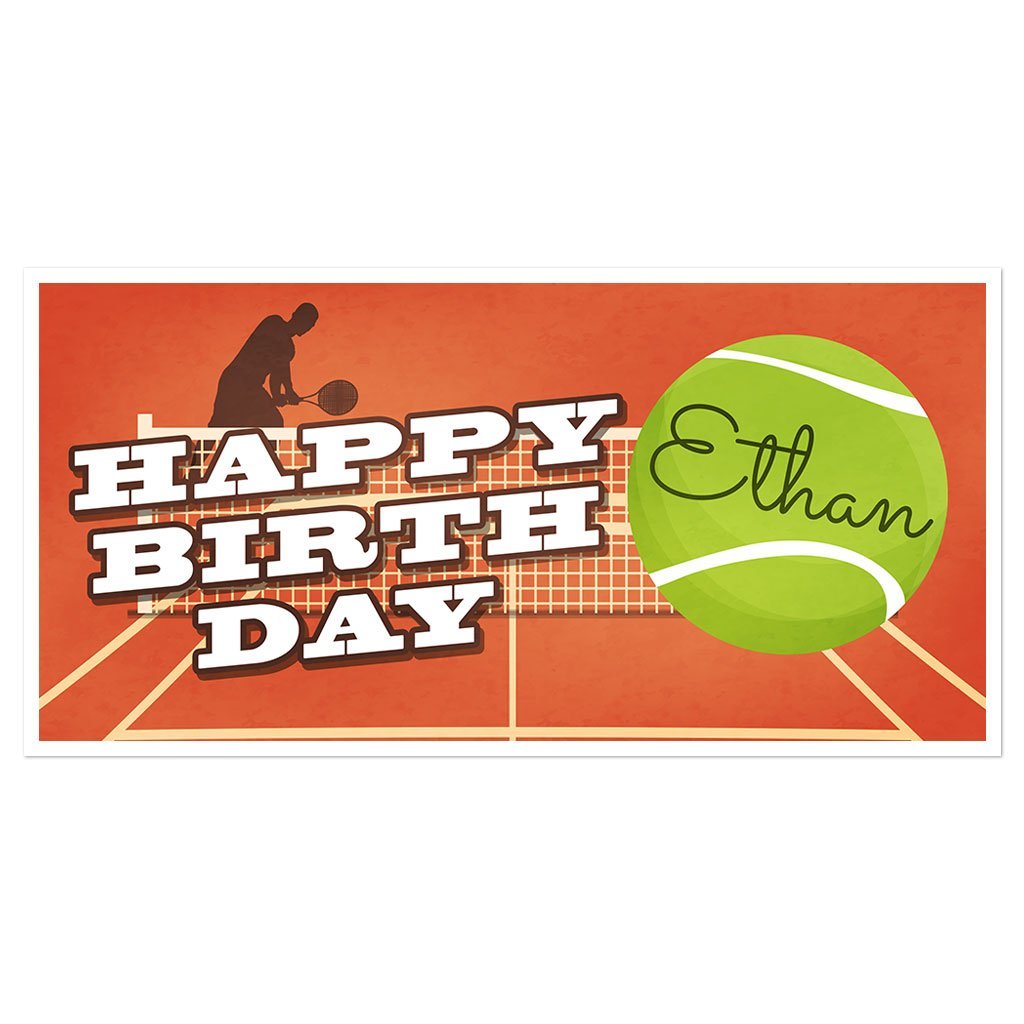 Amazon Com Personalized Tennis Birthday Banner Party Decoration