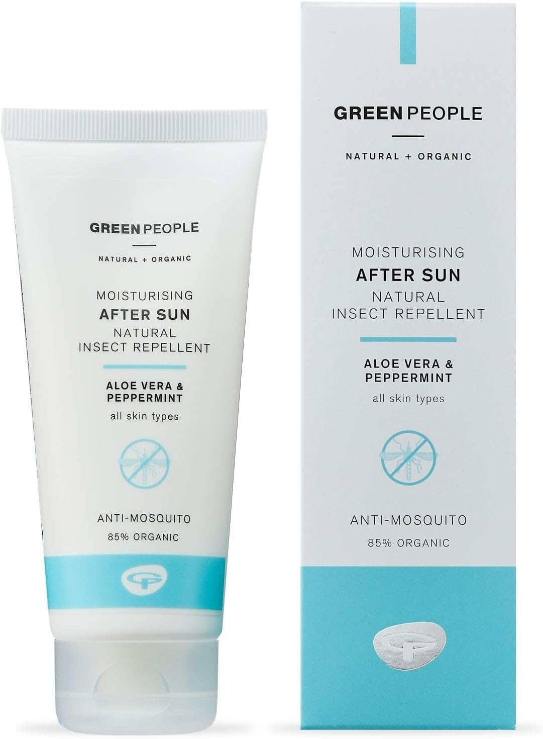 Green People Moisturising After Sun with Insect Repellent - With Citrepel75, Aloe Vera & Mint - Organic, Vegan & Cruelty Free, 100ml