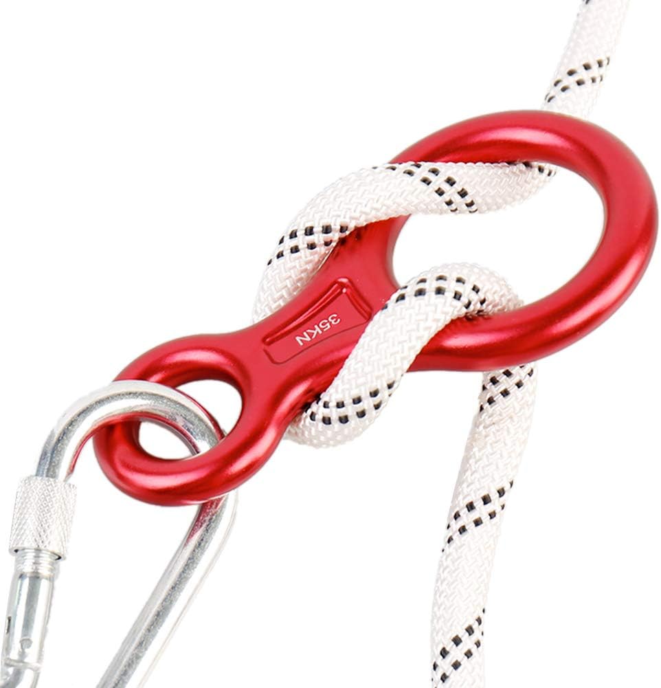 AOKWIT Rescue Figure 8 Descender Climbing Gear Downhill Equipment 35KN/3500kg 7075 Aluminum Alloy Rigging Plate for Climbing Belaying and Rappeling Device (Red) : Sports & Outdoors