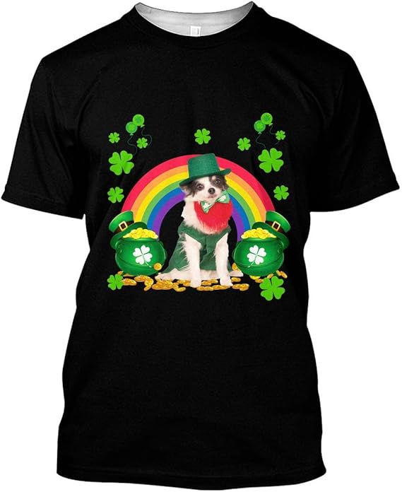 Amazon.com: Teemong Cute St Patrick Day Dog T Shirt Black: Clothing