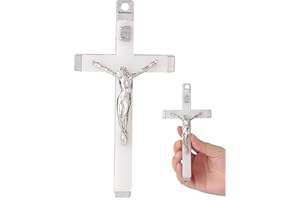 VINETEN Crucifix Wall Cross | White Catholic Crosses | Cross Wall Décor for Your Home (X White Cream 5.5Inch, 5.5 Inch)