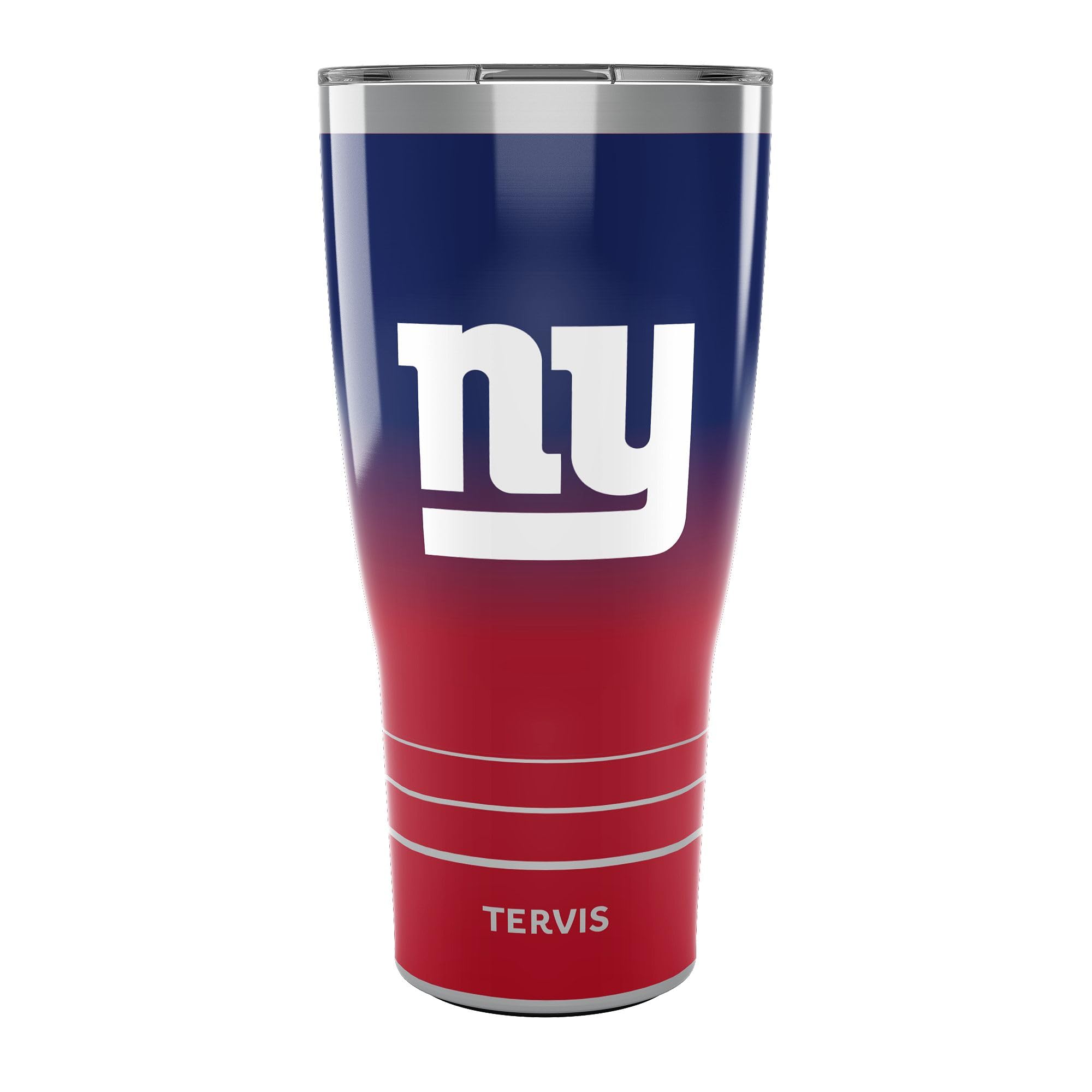 Tervis Traveler NFL New York Giants – Ombre Triple Insulated Tumbler Travel Cup Keeps Drinks Cold & Hot, 30oz, Stainless Steel