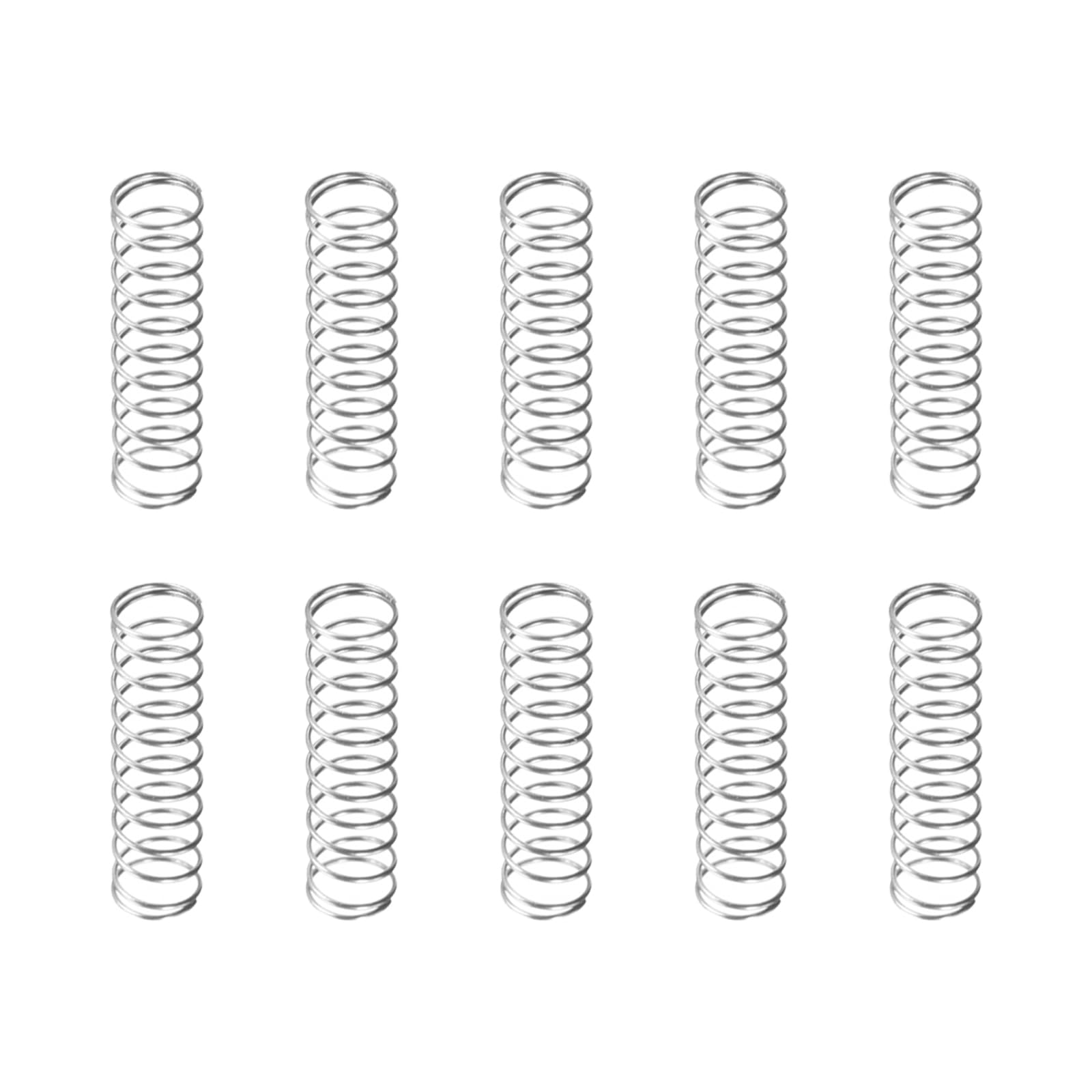 DTGN 0.3x4x15mm(DxODxL) Compression Spring - 50Pack - Good for Machinery - Spring Steel Extension Spring - Gray