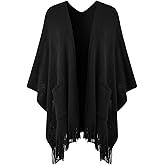 Ferand Shawl Wraps for Women, Cozy Lightweight Poncho Cape with Pockets, Warm for Fall Winter Travel