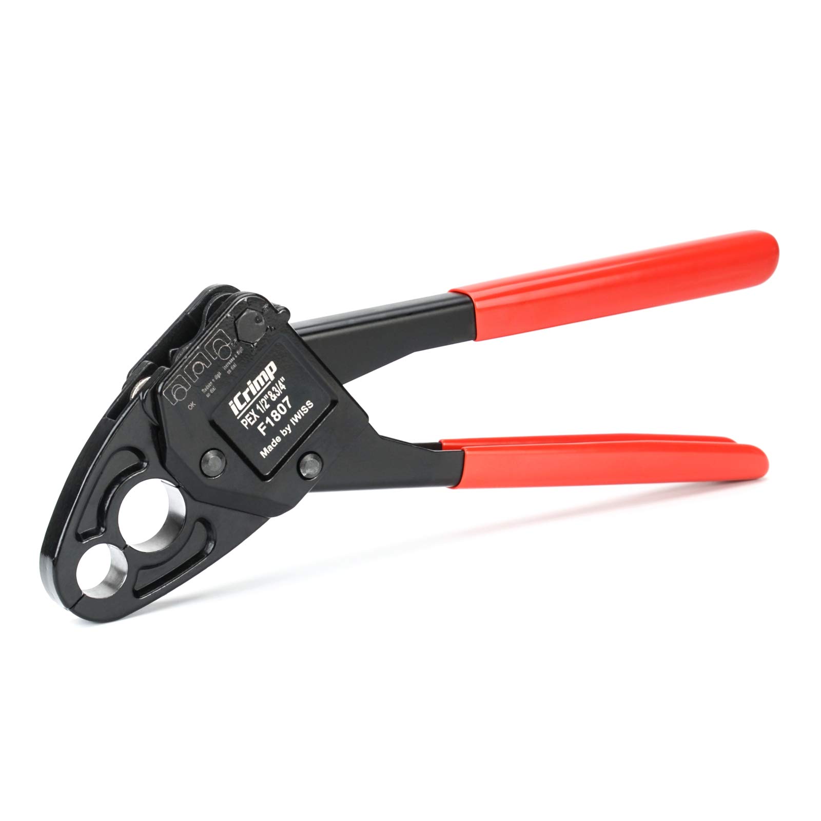 Photo 1 of iCrimp Angle Head F1807 PEX Pipe Crimping Tool for Copper Rings - IWS-1234C(1/2&3/4-inch Angle Combo Crimper), Suitable for Tight Spaces