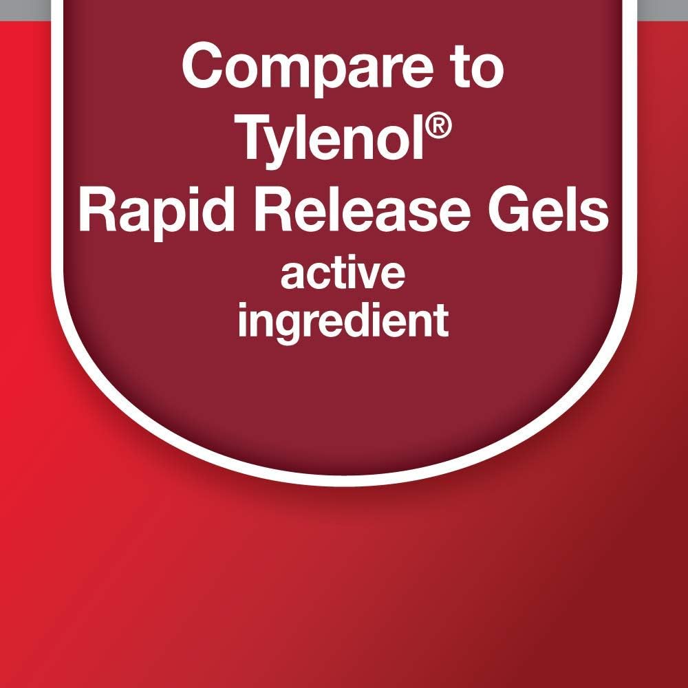  Basic Care Rapid Release Pain Relief, Acetaminophen Caplets 500 mg, Extra Strength Pain Reliever and Fever Reducer, 400 Count: Health & Personal Care
