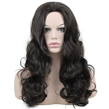 Amazon Com Remeehi Long Human Hair Wigs Wavy Full Capless Wigs 3