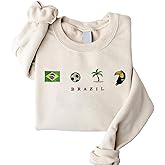 CraffBase El Salvador Embroidery Sweatshirt, Torogoz, Volcano, Beach, Ocean, Surf, Pupusa, Flag, Symbol, Stitch Crewneck