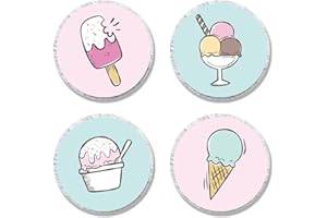 MAGJUCHE Ice Cream Candy Stickers, Ice Cream Themed Party Sticker Labels for Favors, Decorations, Fit, 304 Count