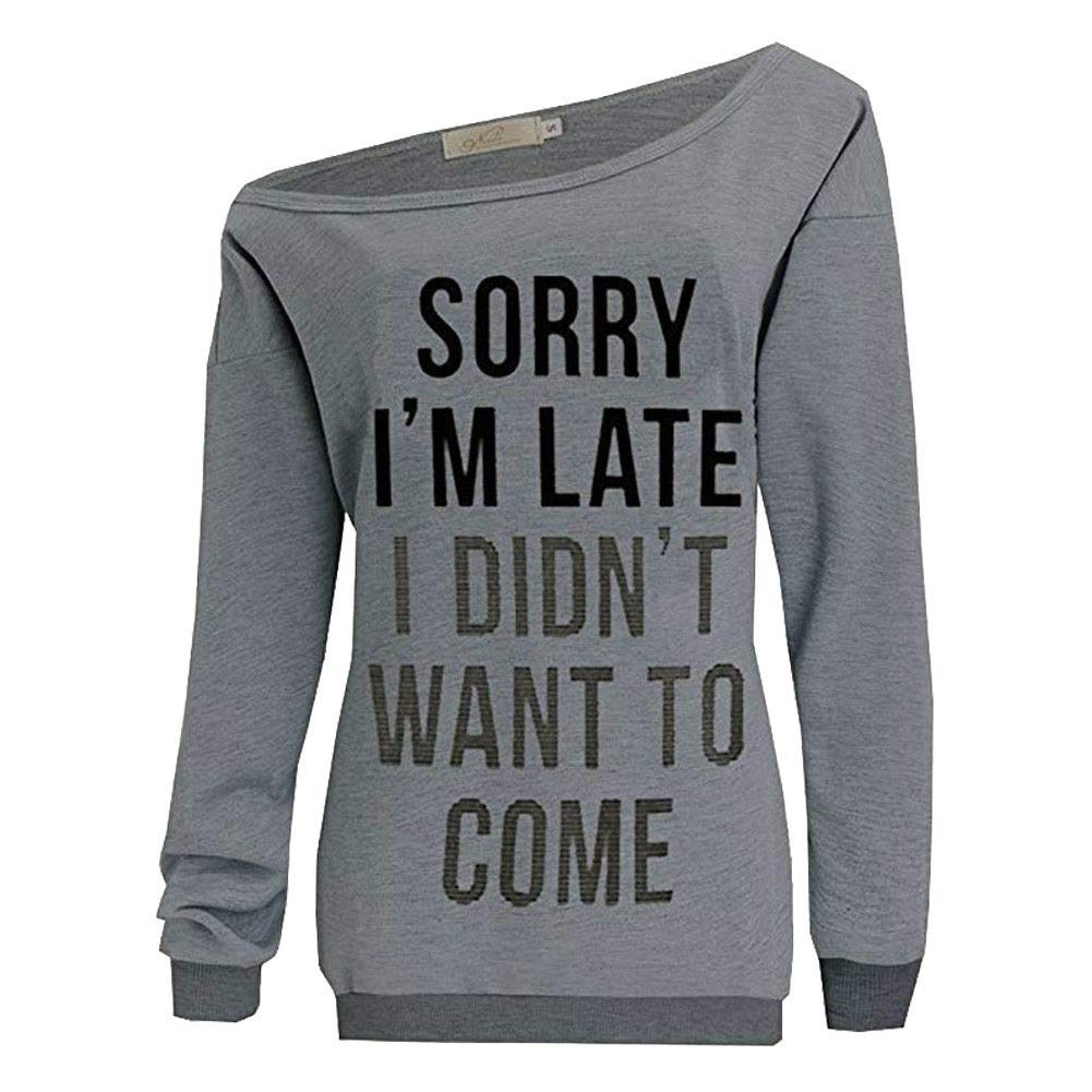 Fashion Women Off Shoulder Sweatshirts 