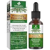Rosemary Scalp & Hair Oil with Castor & Coconut Oil – Lightweight Nourishing & Strengthening Hair Care for Dry, Damaged & Thinning Looking Hair – Non-Greasy Essential Oil Blend for Women & Men, 30ml