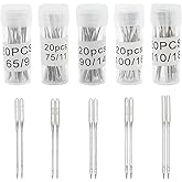 WOLVINA 100pcs High-Performance Sewing Machine Needle Set - Widely Compatible, Includes Denim &amp; Leather Needles for Domestic &amp; Heavy-Duty Machines (Multiple Sizes)