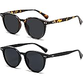 RayGaze Ultra Lightweight Small Round Polarized Sunglasses for Women UV400 Protection