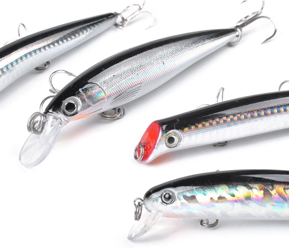 Dr.Fish 6 PCS Sea Fishing Lures Set Plug Minnow Pencil Jerkbait Popper Lures Set for Bass Perch Trout Mackerel Pike Holographic Laser - Image 5