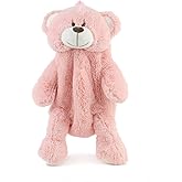 Mellsunny Cute Fuzzy Bear Backpack Stuffed Animal Backpack Kawaii Bunny Backpacks Fluffy Shoulder Bag Casual Daypack for Girls (Pink)