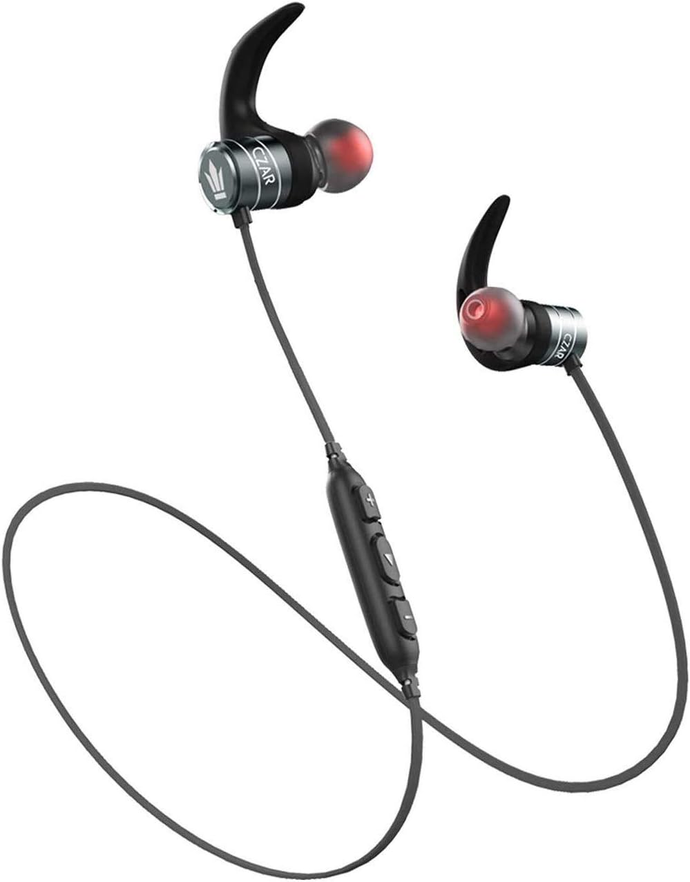 CZARTECH Acoustics AK1 Wireless Bluetooth Earphones with Mic, Magnetic On/Off function, Deep Bass - Powerful Sound, 8hrs battery life, Qualcomm Chipset, Compatible with all mobile phones