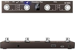 M-VAVE Chocolate Plus MIDI Footswitch Controller Pedal, 4 Buttons, USB Compatible, APP Control, Portable