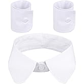 Josojoou 3 PCS Collars for Women, Fake Collar And Fake Cuffs, Detachable Dickey Collar for Women (White)