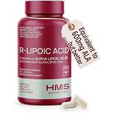 NSF‑Certified HMS Stabilized R-Lipoic Acid 300 mg per Serving &mdash; Pure R Alpha Lipoic Acid (R-ALA) High Potency Active R Isomer Antioxidant Nerve &amp; Metabolism Support &mdash; Non-GMO Vegan 60Capsule