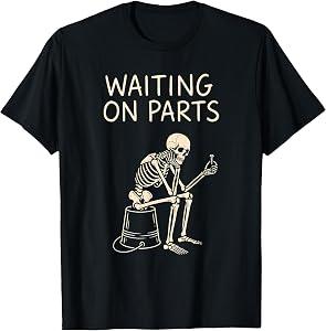 Waiting on Parts Mechanic Men Auto Repair Car Technician T-Shirt