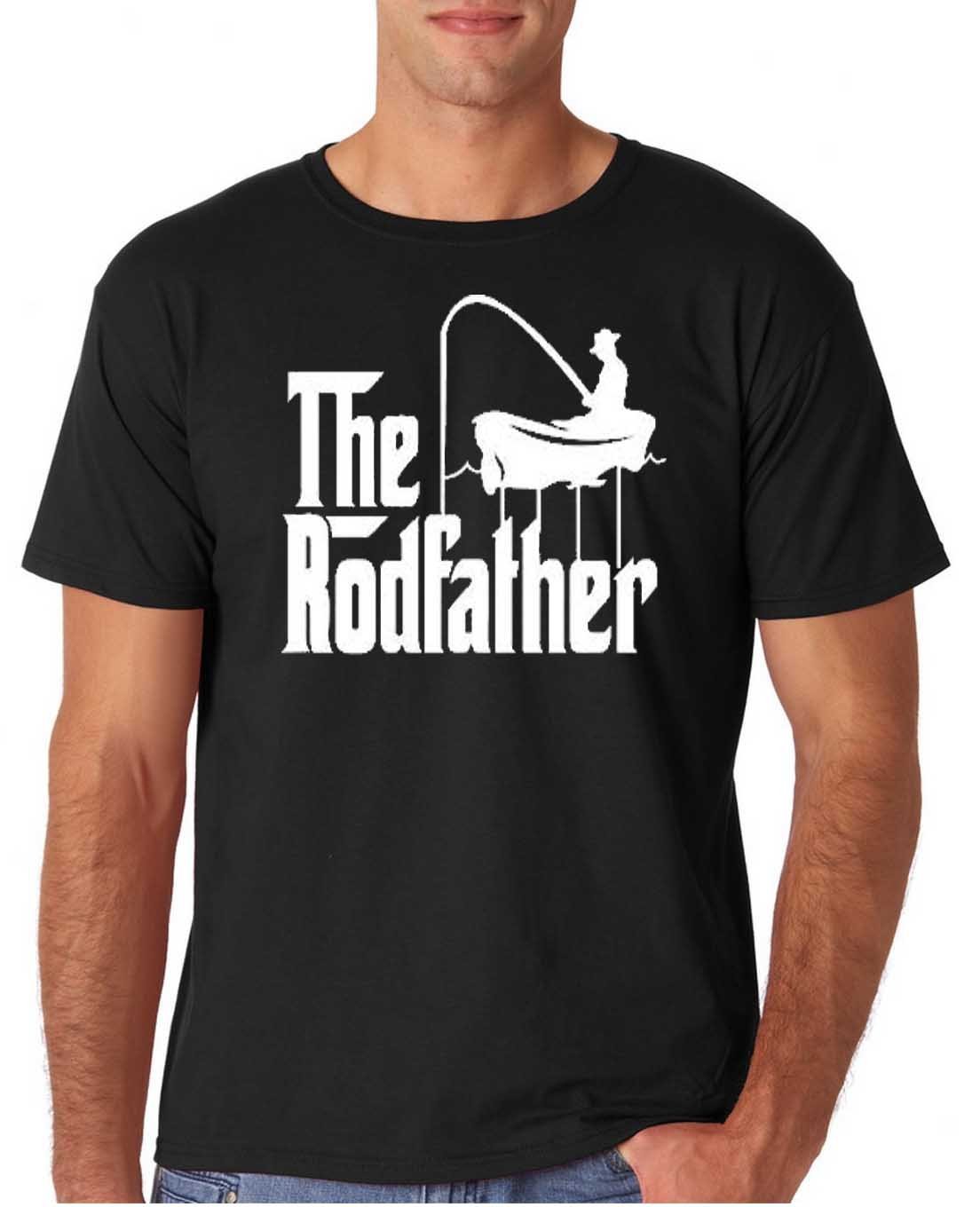 12 99 Prime Tees Adult The Rodfather Funny Fishing X Black T Shirt
