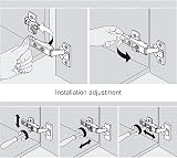 QINGHEC 4 Pcs Inset Soft Close Kitchen Cupboard Hinges 35mm view 7
