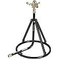 Strongway Tripod Sprinkler with Round Base - 3/4in. Brass Head with 2 Nozzles, 100ft. Dia. Coverage